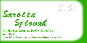 sarolta szlovak business card